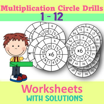 Preview of Mastering multiplication with our Circle Drills 1-12 Worksheets!