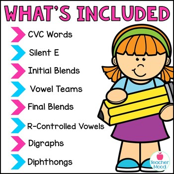 {Match It BUNDLE} Word Work [Reading] Phonics Station Literacy Center Game