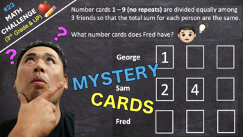 Preview of [Math Challenge #23] MYSTERY CARDS! Learn how to add consecutive numbers!!