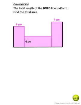 Preview of [Math Challenge #56] TRICKY yet BRILLIANT 3rd Grade AREA Problem!!