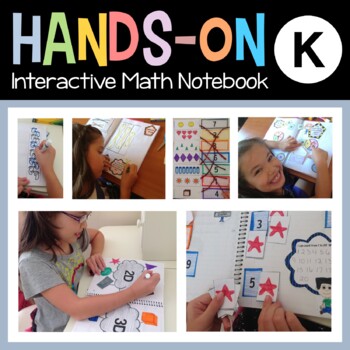 Preview of Math Interactive Notebook Kindergarten Common Core with Scaffolded Notes