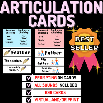 Preview of #halfoffhalftime Speech- Articulation Cards Bundle (Speech Therapy)
