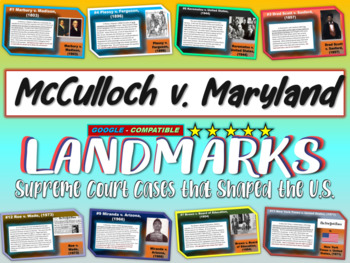 McCulloch v Maryland Landmark Supreme Court Case (PPT handouts more)