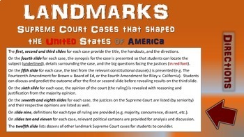 McCulloch v Maryland Landmark Supreme Court Case (PPT handouts more)