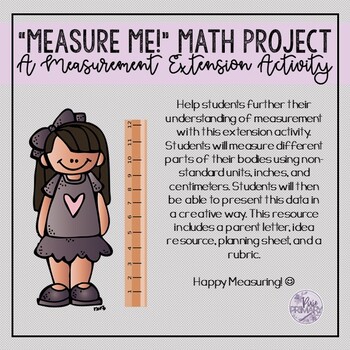 Preview of "Measure Me!" Math Project-Second Version-Includes Non-Standard Units