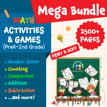 Preview of [Mega Bundle] Math Games & Activities (PreK-2nd Grade)