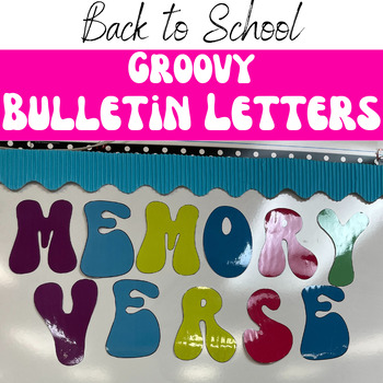 Preview of "Memory Verse" Groovy Bulletin Board Letters