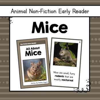 Preview of "Mice" | Animal Nonfiction Early Reader Book and Comprehension Questions | Mouse
