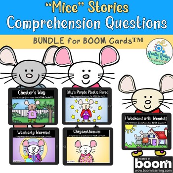 Preview of "Mice" Stories Comprehension Question BUNDLE for Boom Cards