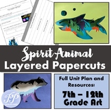  Middle and High School Art Unit: Layered Animal Papercut 