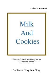 Preview of 'Milk And Cookies' Volume 16 PreReader Book