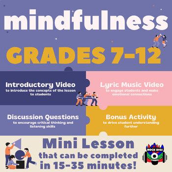 Preview of "Mindfulness" Mini Lesson for Grades 7-12