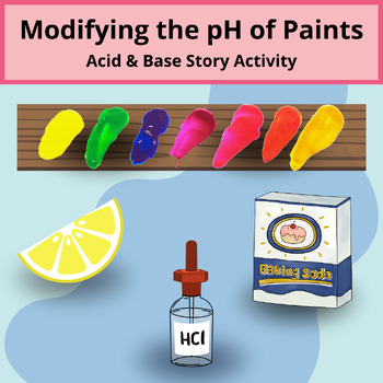 Preview of "Modifying the pH of Paints" - Acids & Bases Story Activity - Middle School Chem