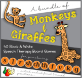 'Monkeys & Giraffes' Speech Therapy Board Games Bundle