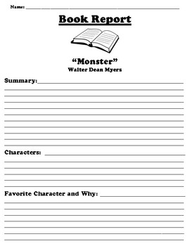 monster book report essay