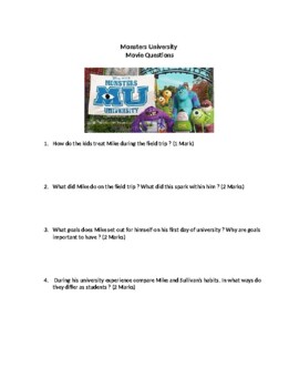 Preview of "Monsters University" Movie Questions & Answers