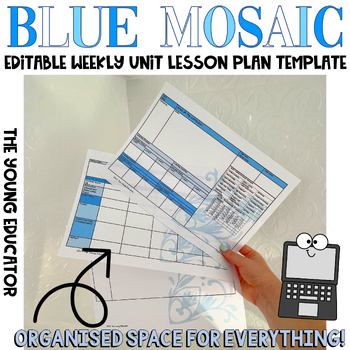 Preview of 'Mosaic Blue' Detailed Weekly Unit Lesson Plan