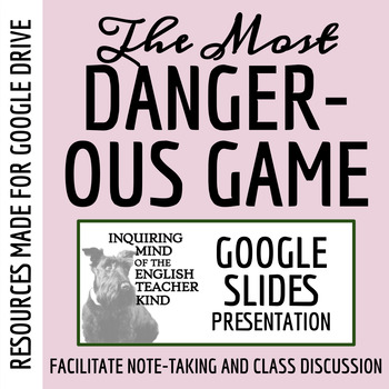 Preview of "Most Dangerous Game" by Richard Connell Google Slideshow