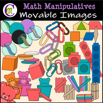 Preview of Math Manipulatives Clipart || Movable Clipart
