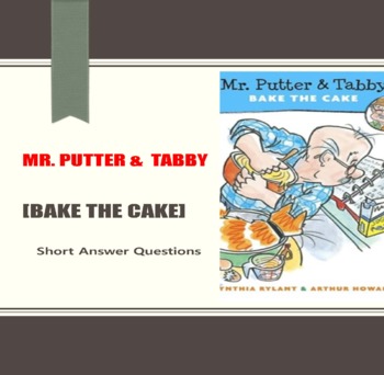 Preview of [Mr Putter & Tabby] Bake The Cake Worksheet
