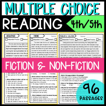 Preview of Multiple Choice & Skill Based Reading Bundle Fiction & Non-Fiction