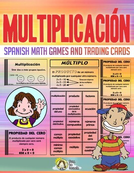 Preview of Spanish Multiplicación Vocabulary & Spanish Math Activities - Multiplicación