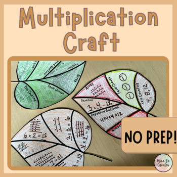 Preview of  Multiplication Strategies - Fall Leaf Craft