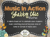 "Music In Action" Bulletin Board Set-Shabby Chic