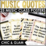 ‪25 Music Quotes Posters - Chic & Glam Music Classroom Dec