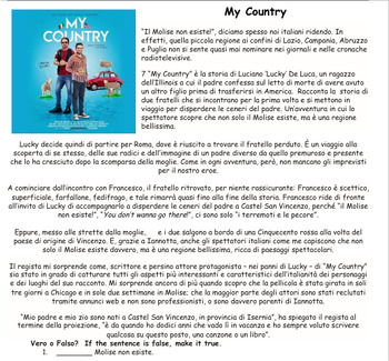 Preview of "My Country" Movie Packet (Molise)