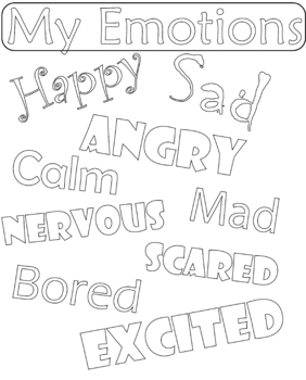 All My Emotions Coloring Pages – All My Emotions Children's Books