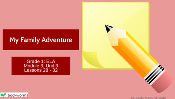 Preview of "My Family Adventure" Google Slides- Bookworms Supplement