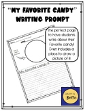 "My Favorite Candy" Writing Prompt Page