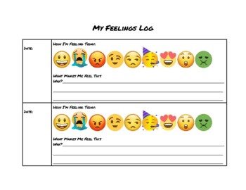 Preview of "My Feelings Log"