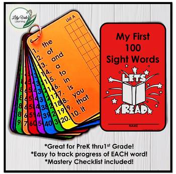 Preview of **My First Sight Words- by LilyVale Learning