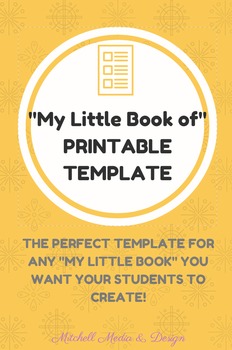 Preview of "My Little Book of..." TEMPLATE