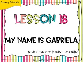 Preview of "My Name is Gabriela" Interactive Digital Vocab Flashcards | GOOGLE™ SLIDES