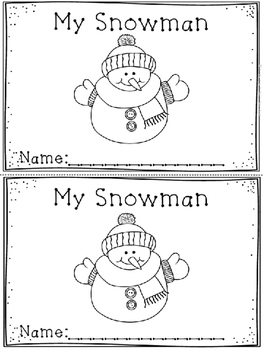 Preview of "My Snowman" Emergent Reader (A Winter/December/January Dollar Deal)