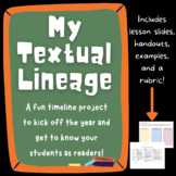 "My Textual Lineage" - Personal Reading Timeline Project for ELA