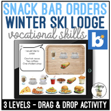 Ski Lodge Snack Bar Orders Drag & Drop Boom Cards