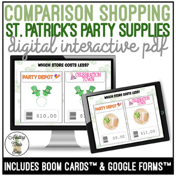 Preview of St. Patrick's Comparison Shopping Digital Interactive Activity