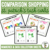 St. Patrick's Comparison Shopping Task Cards