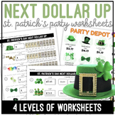 St. Patrick's Party Store Next Dollar Up Worksheets