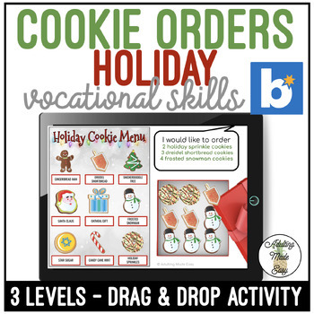 Preview of Holiday Cookie Orders Drag & Drop Boom Cards