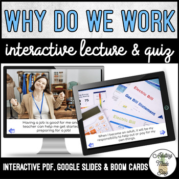Preview of Why Do We Work - Digital Interactive Lecture