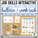 Winter Snack Bar Order Interactive Bulletin Board Work Task