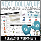 Winter Store Next Dollar Up Worksheets