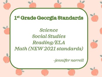 Preview of *NEW 2023* Georgia Standards
