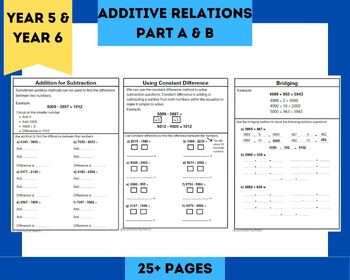 Preview of *NEW 2024* Stage 3 Additive Relations A & B (Bridging, Constant Difference...)