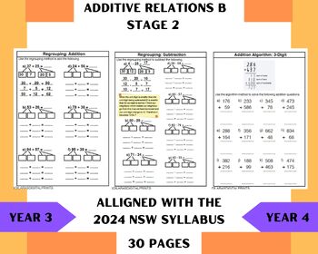 Preview of *NEW 2024 Syllabus* Stage 2 Additive Relations B (Regrouping, Money, Change)